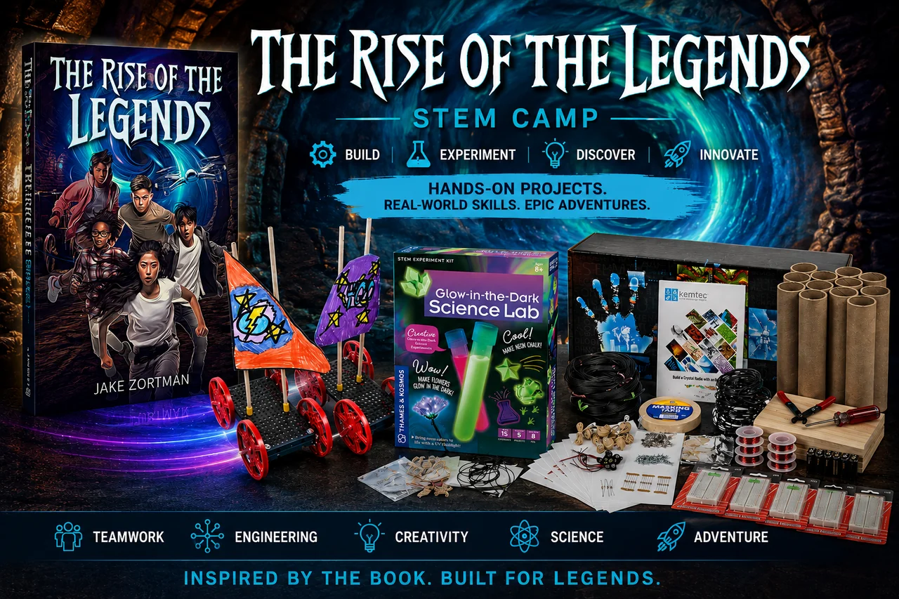 The Rise of the Legends STEM Camp kit, created in partnership with STEMfinity